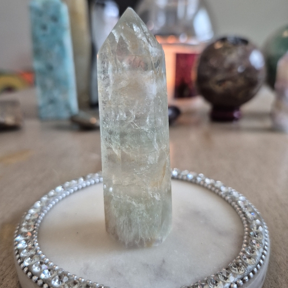 None Other - Natural Fluorite Crystal Point Obelisk Tower New #S